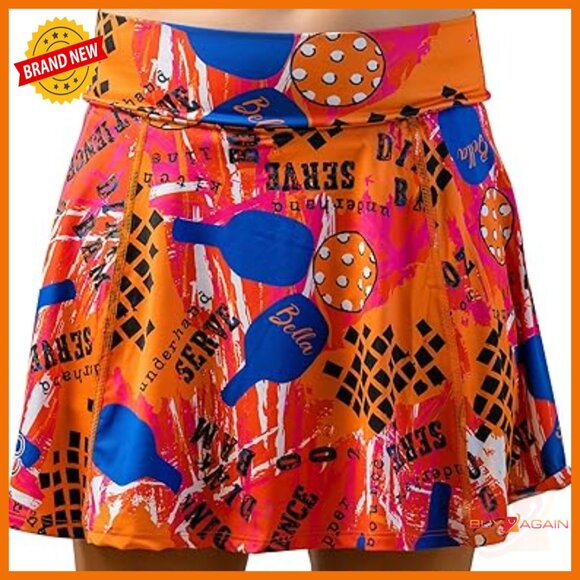 Pants - Women's Athletic Skort with Built-in Shorts & Pockets, Lightweight A-Line